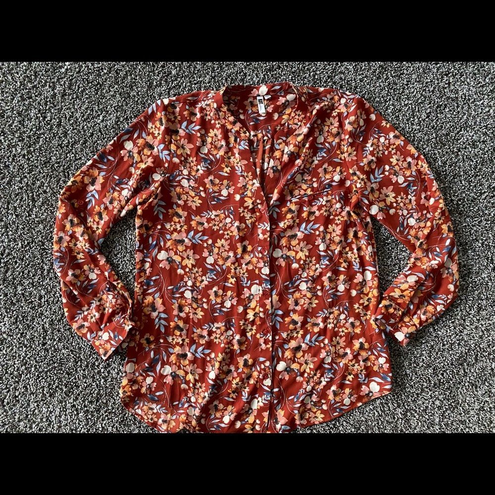 New KUT FROM THE KLOTH fall blouse large floral